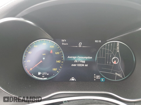 2023 Mercedes-Benz C 300 with VIN W1KWK8DB9PG132874, listed as a Copart auction lot 80416294 with 10,334 mi miles and Salvage Title. Bid and sale history available at DreamBid. Image 9.