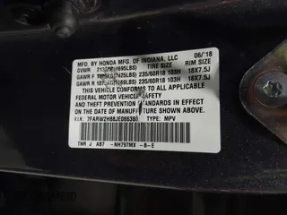 2018 Honda CR-V EX-L with VIN 7FARW2H88JE066380, listed as a IAAI auction lot 41922576 with 48,976 mi miles. Bid and sale history available at carsss.com. Image 9.