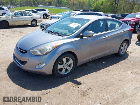 2012 Hyundai Elantra Limited with VIN KMHDH4AE1CU409385, listed as a IAAI auction lot 41985078 with 108,561 mi miles. Bid and sale history available at carsss.com. Image 2.