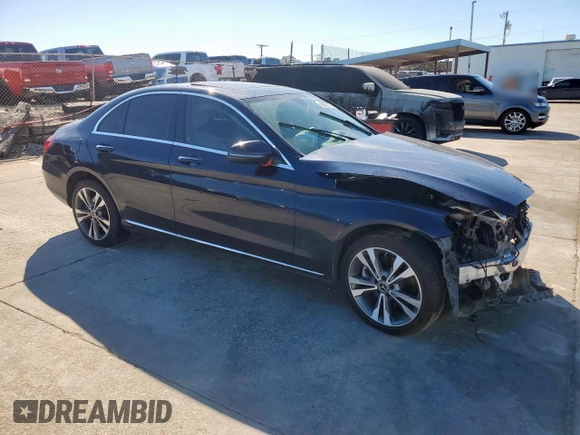 2021 Mercedes-Benz C 300 with VIN W1KWF8EB1MR642624, listed as a Copart auction lot 46552065 with 25,127 mi miles and Salvage Title. Bid and sale history available at carsss.com. Image 4.