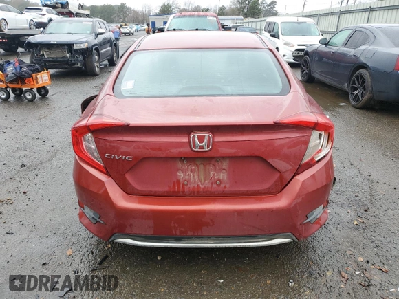 2019 Honda Civic LX with VIN 19XFC2F66KE041011, listed as a Copart auction lot 88009095 with 95,766 mi miles and Salvage Title. Bid and sale history available at DreamBid. Image 6.
