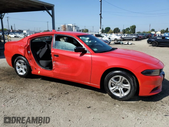 2023 Dodge Charger SXT with VIN 2C3CDXBG4PH643059, listed as a Copart auction lot 52462385 with 5,037 mi miles and Salvage Title. Bid and sale history available at DreamBid. Image 4.