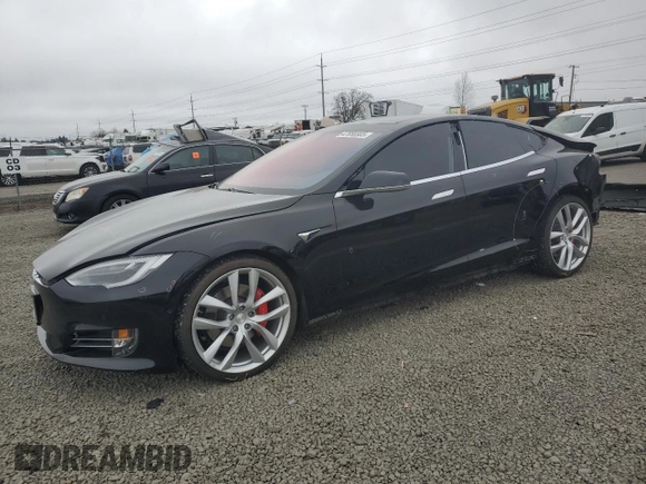 2018 Tesla Model S 75D with VIN 5YJSA1E48JF265906, listed as a Copart auction lot 47886905 with 19,733 mi miles and Salvage Title. Bid and sale history available at DreamBid. Image 1.