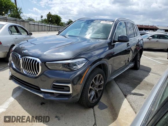2022 BMW X5 xDrive40i with VIN 5UXCR6C02N9N18226, listed as a Copart auction lot 50031523 with 13,907 mi miles. Bid and sale history available at carsss.com. Image 1.