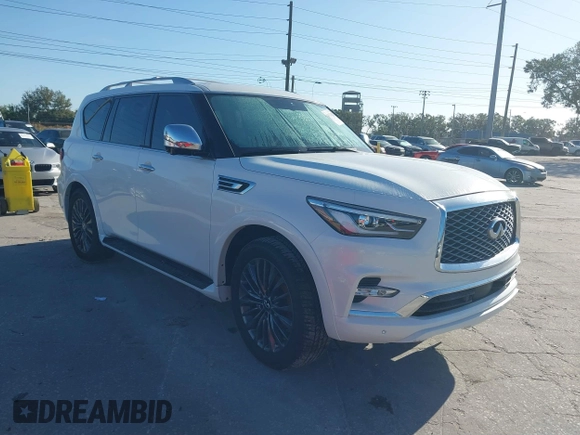 2024 Infiniti QX80 Sensory with VIN JN8AZ2BE1R9331066, listed as a IAAI auction lot 41123052 with 718 mi miles and . Bid and sale history available at DreamBid. Image 1.