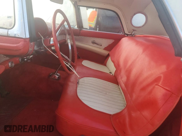 1957 Ford Thunderbird with VIN D7FH286272, listed as a Copart auction lot 77243694 with 19,878 mi miles and Salvage Title. Bid and sale history available at DreamBid. Image 7.