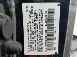 2012 Honda Civic Si z VIN 2HGFG4A52CH701602, wystawiony jako Copart lot #56537655 z przebiegiem 189 185 mil mil oraz Szkoda całkowita • Salvage title. Historia ofert i sprzedaży dostępna na DreamBid. Obrazek 12.