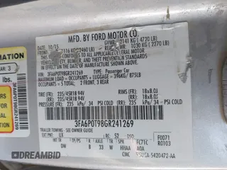 2016 Ford Fusion SE with VIN 3FA6P0T98GR241269, listed as a IAAI auction lot 41325525 with 183,809 mi miles and . Bid and sale history available at DreamBid. Image 9.