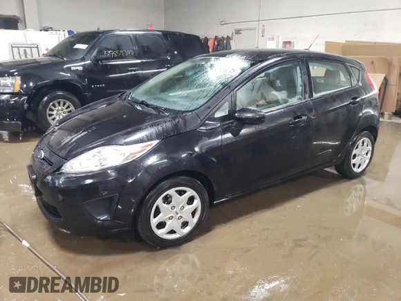 2013 Ford Fiesta S with VIN 3FADP4TJXDM214012, listed as a Copart auction lot 47956375 with 28,273 mi miles and Salvage title. Bid and sale history available at DreamBid. Image 1.
