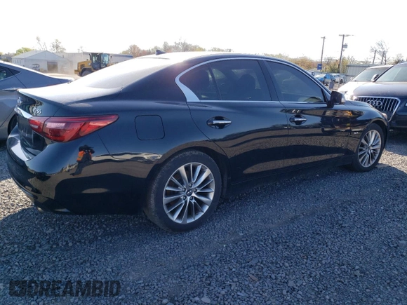 2018 Infiniti Q50 Luxe with VIN JN1EV7AR6JM443389, listed as a Copart auction lot 53515455 with 132,762 mi miles and Clean title. Bid and sale history available at DreamBid. Image 3.