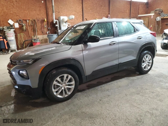 2023 Chevrolet TrailBlazer LS with VIN KL79MNSL8PB126120, listed as a Copart auction lot 50246075 with 17,735 mi miles and Salvage Title. Bid and sale history available at carsss.com. Image 1.