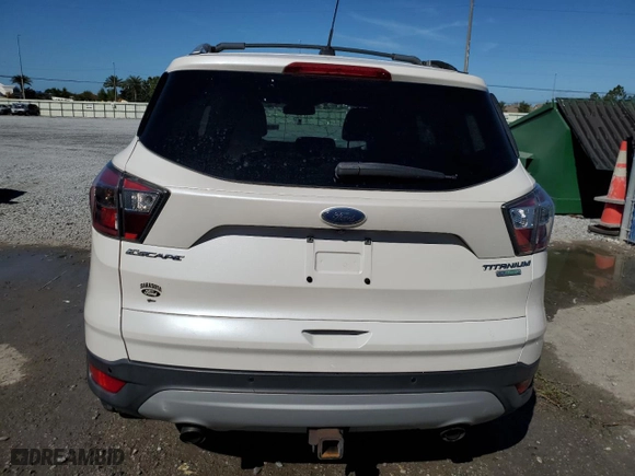 2017 Ford Escape Titanium with VIN 1FMCU0J93HUA02744, listed as a Copart auction lot 49905425 with 0 mi miles and Salvage Title. Bid and sale history available at carsss.com. Image 6.