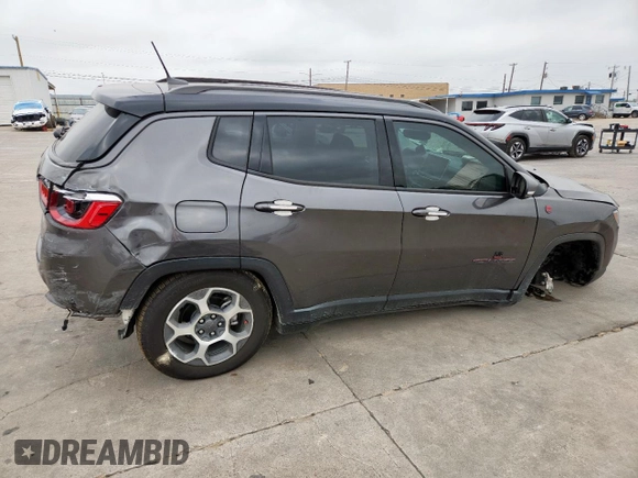 2022 Jeep Compass Trailhawk with VIN 3C4NJDDB8NT159574, listed as a Copart auction lot 58089285 with 24,276 mi miles and Salvage title. Bid and sale history available at DreamBid. Image 3.