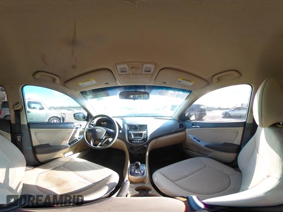 2014 Hyundai Accent GLS with VIN KMHCU4AE8EU608539, listed as a IAAI auction lot 41946784 with 106,709 mi miles and . Bid and sale history available at carsss.com. Image 18.
