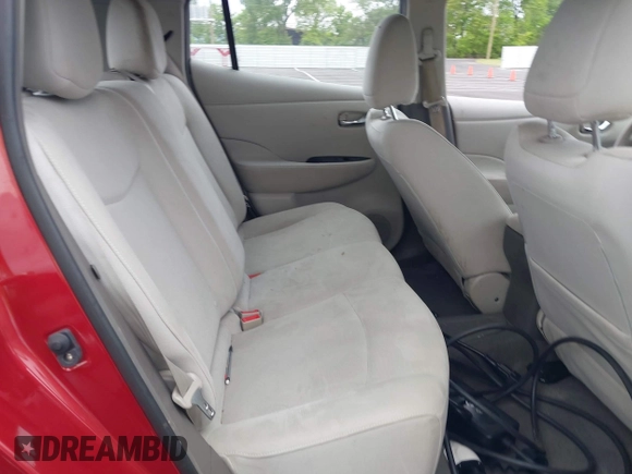2012 Nissan LEAF SL with VIN JN1AZ0CP5CT022293, listed as a IAAI auction lot 42074728 with 56,761 mi miles. Bid and sale history available at carsss.com. Image 8.