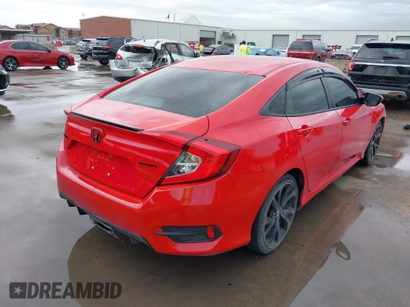 2021 Honda Civic Sport with VIN 2HGFC2F80MH502407, listed as a IAAI auction lot 41949825 with 65,661 mi miles and . Bid and sale history available at DreamBid. Image 4.