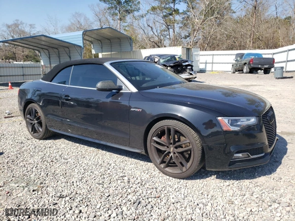2013 Audi S5 Premium Plus with VIN WAUCGAFH4DN009057, listed as a Copart auction lot 44631485 with 124,854 mi miles and Salvage Title. Bid and sale history available at carsss.com. Image 4.