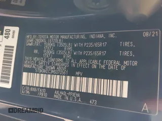 2021 Toyota Sienna LE z VIN 5TDKRKEC3MS070561, wystawiony jako IAAI lot #42331063 z przebiegiem 56 413 mil mil oraz . Historia ofert i sprzedaży dostępna na DreamBid. Obrazek 9.