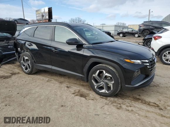 2023 Hyundai Tucson SEL with VIN 5NMJF3AE8PH237022, listed as a Copart auction lot 42129795 with 23,317 mi miles and Salvage Title. Bid and sale history available at carsss.com. Image 4.