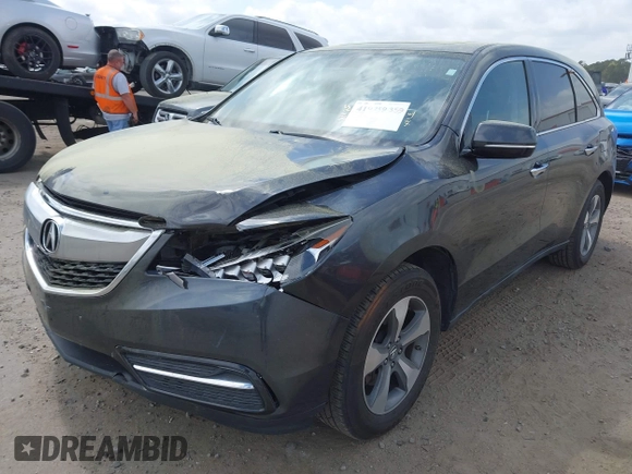 2016 Acura MDX with VIN 5FRYD3H23GB014967, listed as a IAAI auction lot 41929935 with 256,698 mi miles. Bid and sale history available at carsss.com. Image 2.