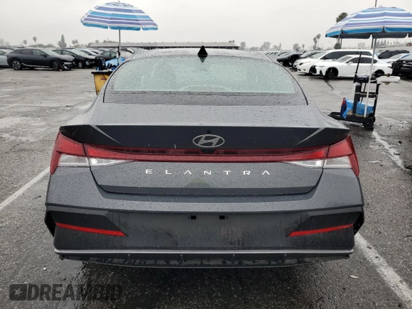 2024 Hyundai Elantra SEL with VIN KMHLM4DG2RU750940, listed as a Copart auction lot 48067605 with 5,326 mi miles and Salvage Title. Bid and sale history available at carsss.com. Image 6.
