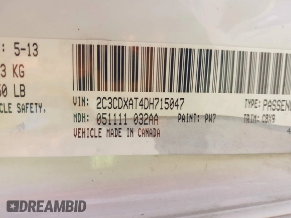 2013 Dodge Charger Police with VIN 2C3CDXAT4DH715047, listed as a IAAI auction lot 41987193 with 115,711 mi miles and . Bid and sale history available at DreamBid. Image 9.
