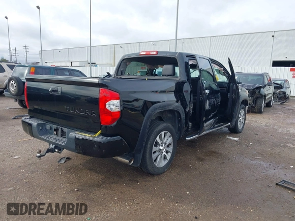 2017 Toyota Tundra 2WD Limited with VIN 5TFFW5F1XHX221047, listed as a IAAI auction lot 41568010 with 169,097 mi miles. Bid and sale history available at carsss.com. Image 4.