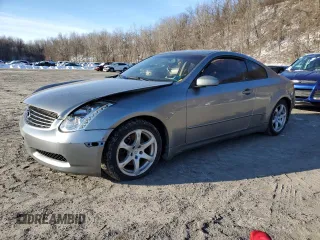 2005 Infiniti G35 Coupe with VIN JNKCV54E85M406494, listed as a Copart auction lot 45949125 with 124,798 mi miles and Clean Title. Bid and sale history available at carsss.com. Image 1.