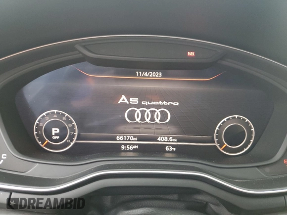 2018 Audi A5 Sportback Premium Plus with VIN WAUENCF59JA051095, listed as a Copart auction lot 73625583 with 66,170 mi miles. Bid and sale history available at carsss.com. Image 9.