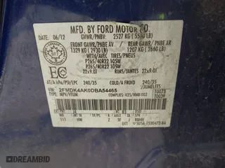 2013 Ford Edge Sport with VIN 2FMDK4AK0DBA54465, listed as a IAAI auction lot 41723741 with 158,044 mi miles. Bid and sale history available at carsss.com. Image 9.