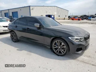 2020 BMW 3 Series M340i xDrive with VIN WBA5U9C04LA380918, listed as a Copart auction lot 48875295 with 72,540 mi miles and Salvage Title. Bid and sale history available at DreamBid. Image 4.