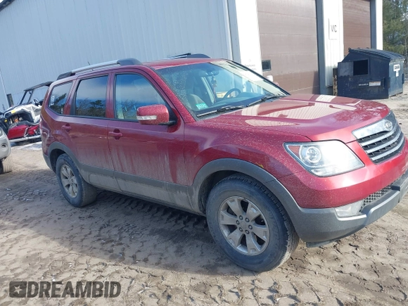 2009 Kia Borrego LX with VIN KNDJH741495032040, listed as a IAAI auction lot 41740606 with 305,209 mi miles. Bid and sale history available at carsss.com. Image 1.