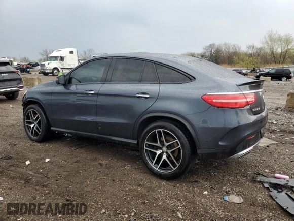 2016 Mercedes-Benz GLE 450 AMG with VIN 4JGED6EB7GA023492, listed as a Copart auction lot 53507835 with 65,671 mi miles and Salvage title. Bid and sale history available at DreamBid. Image 2.