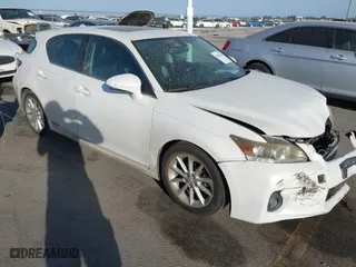 2012 Lexus CT 200h with VIN JTHKD5BH2C2096511, listed as a IAAI auction lot 41830310 with 129,800 mi miles. Bid and sale history available at carsss.com. Image 1.
