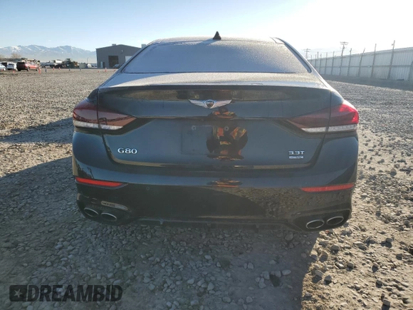 2018 Genesis G80 Sport z VIN KMHGN4JB9JU271815, wystawiony jako Copart lot #46999165 z przebiegiem 96 628 mil mil oraz Czysty tytuł • Clean title. Historia ofert i sprzedaży dostępna na DreamBid. Obrazek 6.