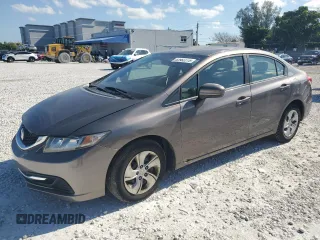 2015 Honda Civic Sedan LX with VIN 19XFB2F52FE061756, listed as a Copart auction lot 52982275 with 86,352 mi miles and Salvage Title. Bid and sale history available at carsss.com. Image 1.