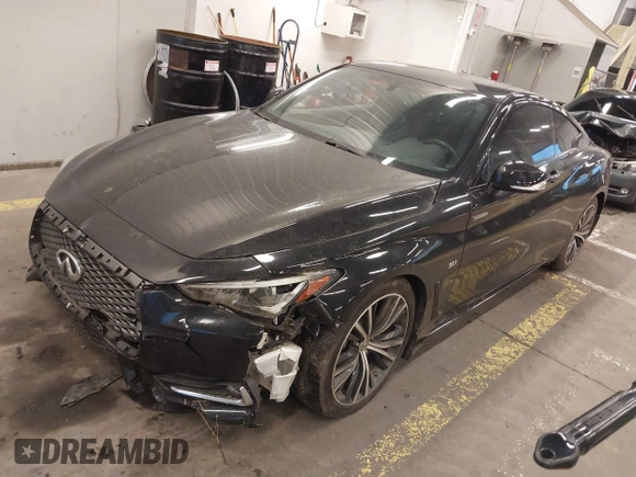 2018 Infiniti Q60 Luxe with VIN JN1EV7EL1JM393037, listed as a IAAI auction lot 41308526 with 54,065 mi miles and . Bid and sale history available at DreamBid. Image 22.
