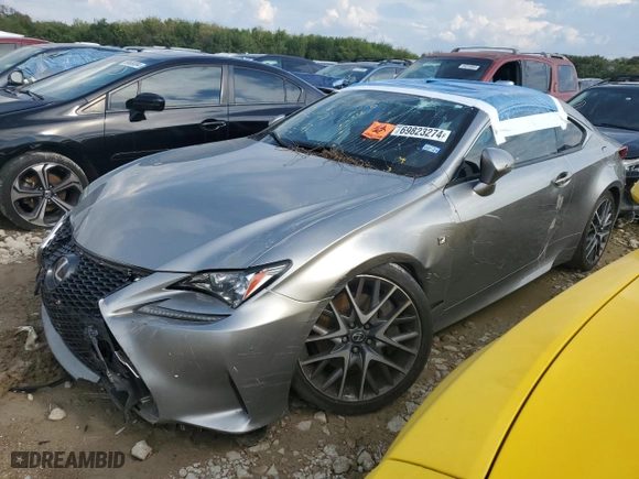 2015 Lexus RC 350 with VIN JTHHE5BC2F5004070, listed as a Copart auction lot 69823274 with 0 mi miles and Salvage Title. Bid and sale history available at carsss.com. Image 1.