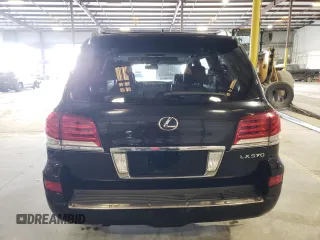 2015 Lexus LX 570 with VIN JTJHY7AX5F4173513, listed as a Copart auction lot 87815355 with 141,915 mi miles and Salvage Title. Bid and sale history available at DreamBid. Image 6.