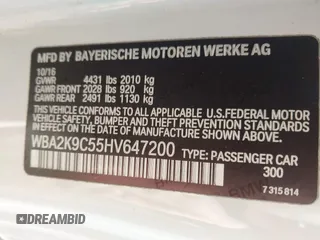 2017 BMW 2 Series 230i with VIN WBA2K9C55HV647200, listed as a IAAI auction lot 41522478 with 81,365 mi miles and . Bid and sale history available at DreamBid. Image 9.