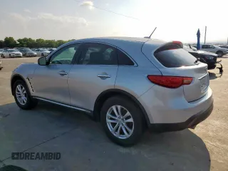 2017 Infiniti QX70 z VIN JN8CS1MW2HM414787, wystawiony jako Copart lot #59272885 z przebiegiem Nie podano mil oraz Czysty tytuł • Clean title. Historia ofert i sprzedaży dostępna na DreamBid. Obrazek 2.