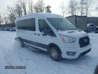 2022 Ford Transit Passenger XL with VIN 1FBAX9C87NKA80161, listed as a IAAI auction lot 41389325 with 128,868 mi miles and . Bid and sale history available at DreamBid. Image 1.