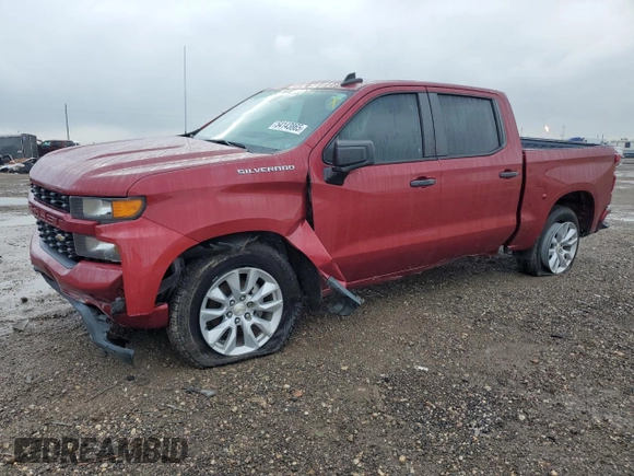 2020 Chevrolet Silverado 1500 Custom with VIN 3GCPWBEH6LG115807, listed as a Copart auction lot 54143865 with 107,807 mi miles and Salvage Title. Bid and sale history available at DreamBid. Image 1.
