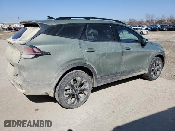 2023 Kia Sportage X-Line with VIN 5XYK6CAF7PG100256, listed as a Copart auction lot 48500415 with 31,838 mi miles and Salvage Title. Bid and sale history available at carsss.com. Image 3.