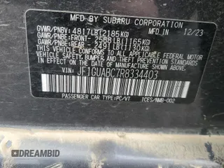 2024 Subaru Impreza with VIN JF1GUABC7R8334403, listed as a Copart auction lot 82319894 with 6,772 mi miles and Salvage Title. Bid and sale history available at carsss.com. Image 15.