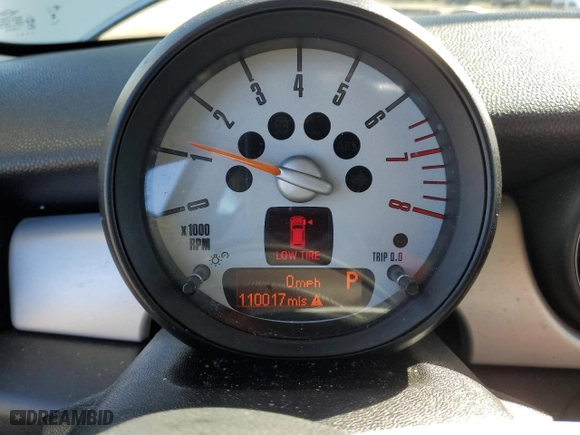 2013 MINI Cooper Clubman with VIN WMWZF3C57DT490520, listed as a Copart auction lot 45781245 with 110,017 mi miles and Salvage Title. Bid and sale history available at carsss.com. Image 9.