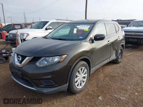 2014 Nissan Rogue SV with VIN 5N1AT2MV5EC807628, listed as a IAAI auction lot 41442792 with 52,964 mi miles. Bid and sale history available at carsss.com. Image 17.