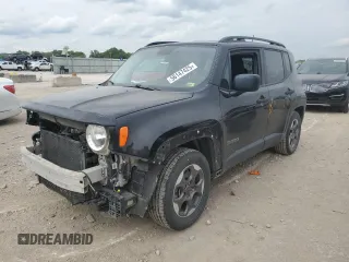 2017 Jeep Renegade Sport with VIN ZACCJAAH2HPE99944, listed as a Copart auction lot 56147425 with 111,747 mi miles and Salvage title. Bid and sale history available at DreamBid. Image 1.