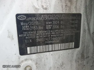 2017 Hyundai Elantra SE with VIN 5NPD74LF7HH079959, listed as a Copart auction lot 45161265 with 128,967 mi miles and Salvage Title. Bid and sale history available at carsss.com. Image 14.
