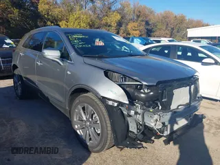 2025 Cadillac XT5 FWD Premium Luxury with VIN 1GYKNCRS4SZ118805, listed as a IAAI auction lot 41066201 with 1,075 mi miles. Bid and sale history available at carsss.com. Image 1.